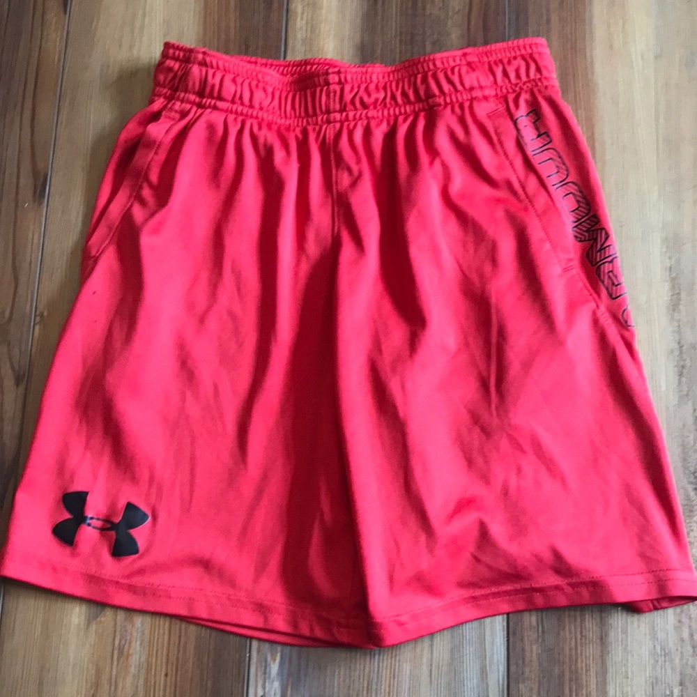 Boys Under Armor Red Shorts